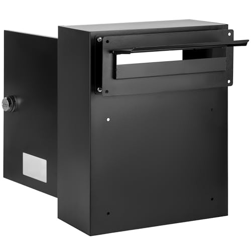 Secure Black Mail Drop Box 16.5x12.5x6 for Door Slots