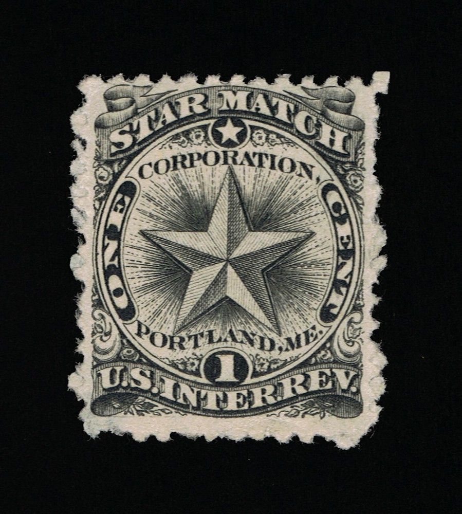 GENUINE SCOTT #RO172d PRIVATE DIE STAR MATCH CO PRINTED ON WMK-191R PAPER #14033