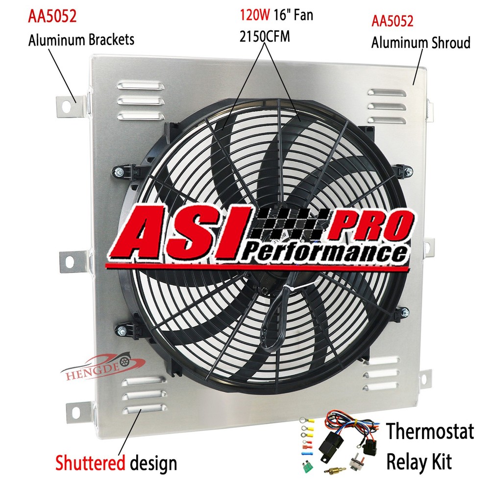 Aluminum Shroud Fan Relay For 1947-54 Chevy Truck 3100 3600 3700 3800 3.5L 3.8L