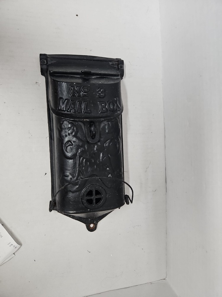 Antique mailbox Cast Iron # 3 Black