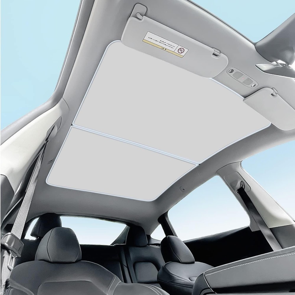 Tesla Model Y Sunshade Roof Never Sag Heat-Insulating, UV-Protective, Nano Ic...