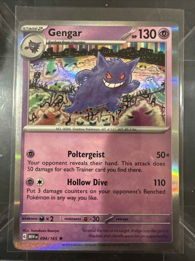 Gengar Holo Rare 094/165 NM Near Mint Scarlet & Violet 151 Pokemon Card