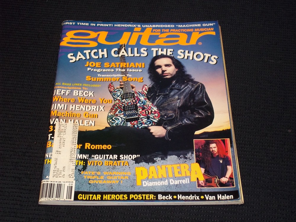 1992 August Guitar For The Practicing Musician Magazine - Joe Satriani - H 3380