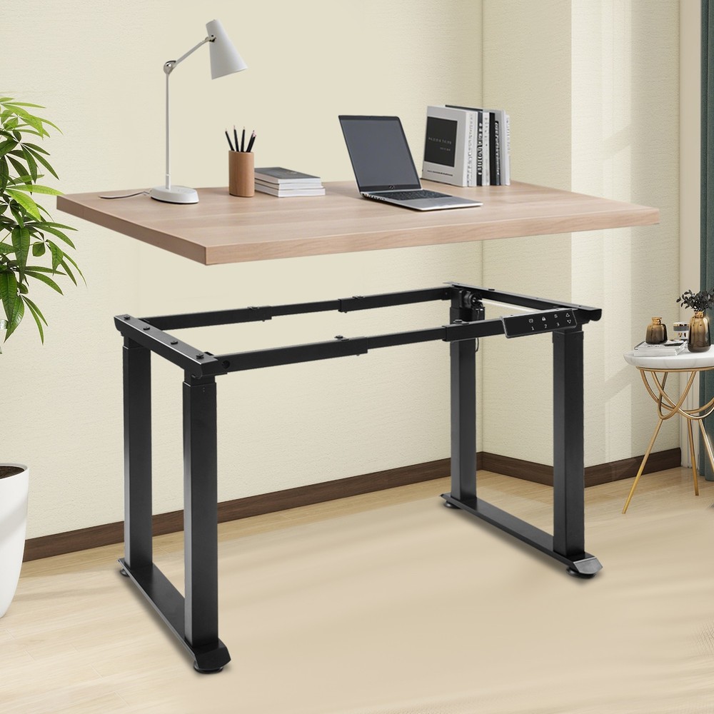 4-Leg Standing Desk Frame Dual Motor Adjustable Computer Desk Rack Workstation
