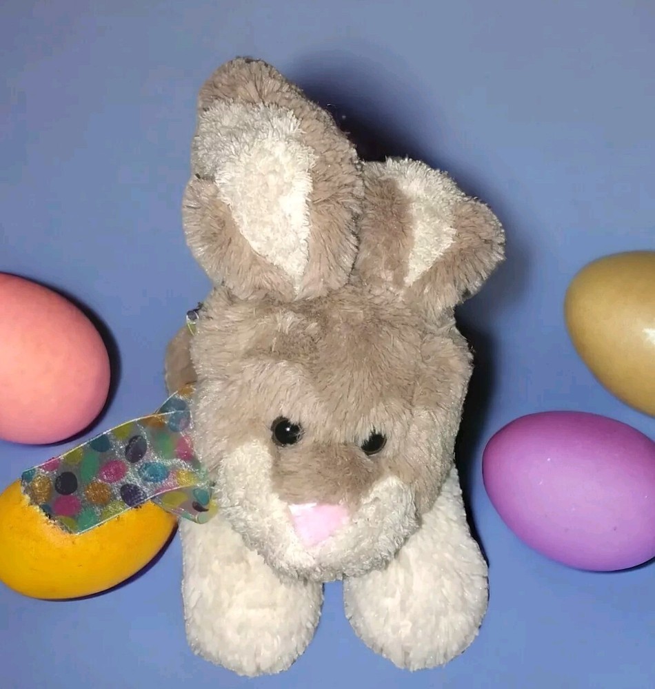 Animal Adventure Dutch Brown Bunny Rabbit Stuffed Animal Jellybean Bow 2007