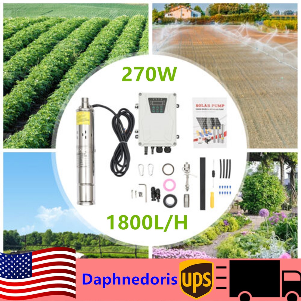24V Stainless Steel Solar Water Pump with MPPT Controller for Ponds