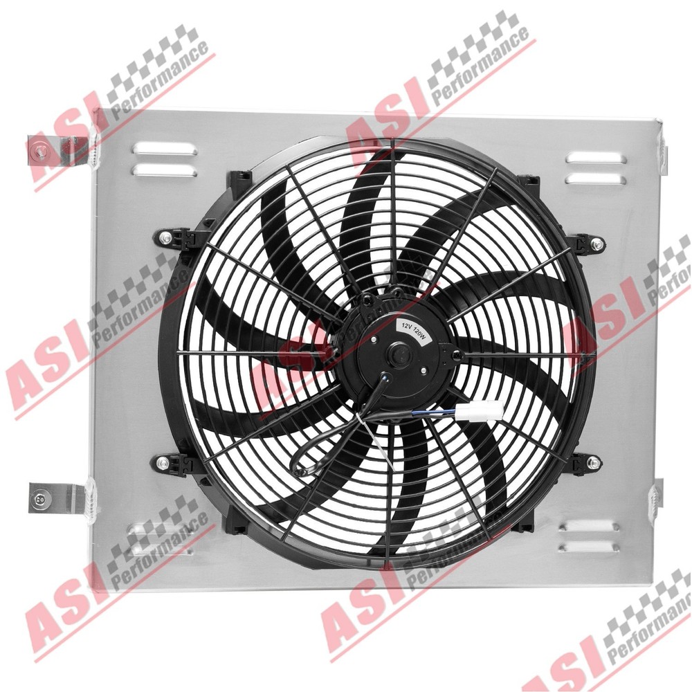 ASI Aluminum Shroud Fan +Relay for 1963-1969 1968 Dodge Dart Charger Mopar V8.