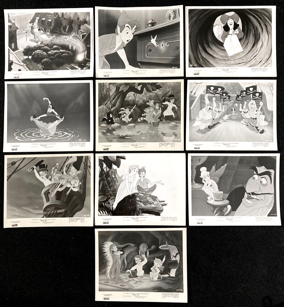 PETER PAN Original Movie Press Photos Walt Disney Animation r58 Captain Hook