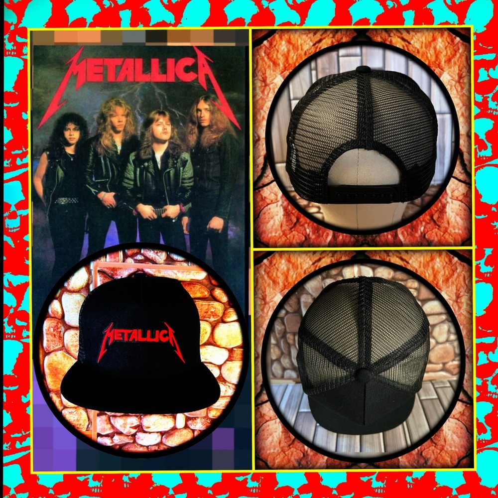 METALLICA PATCHED BLACK SNAPBACK TRUCKER HAT
