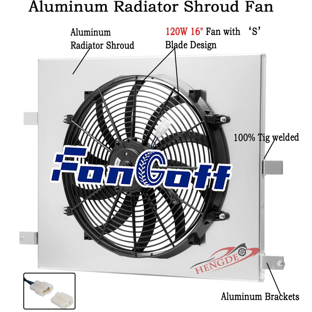 Aluminum Shroud Fan Fit 2005-2014 2012 Ford Mustang 3.7L 4.0L 4.6L 5.0L CC2789
