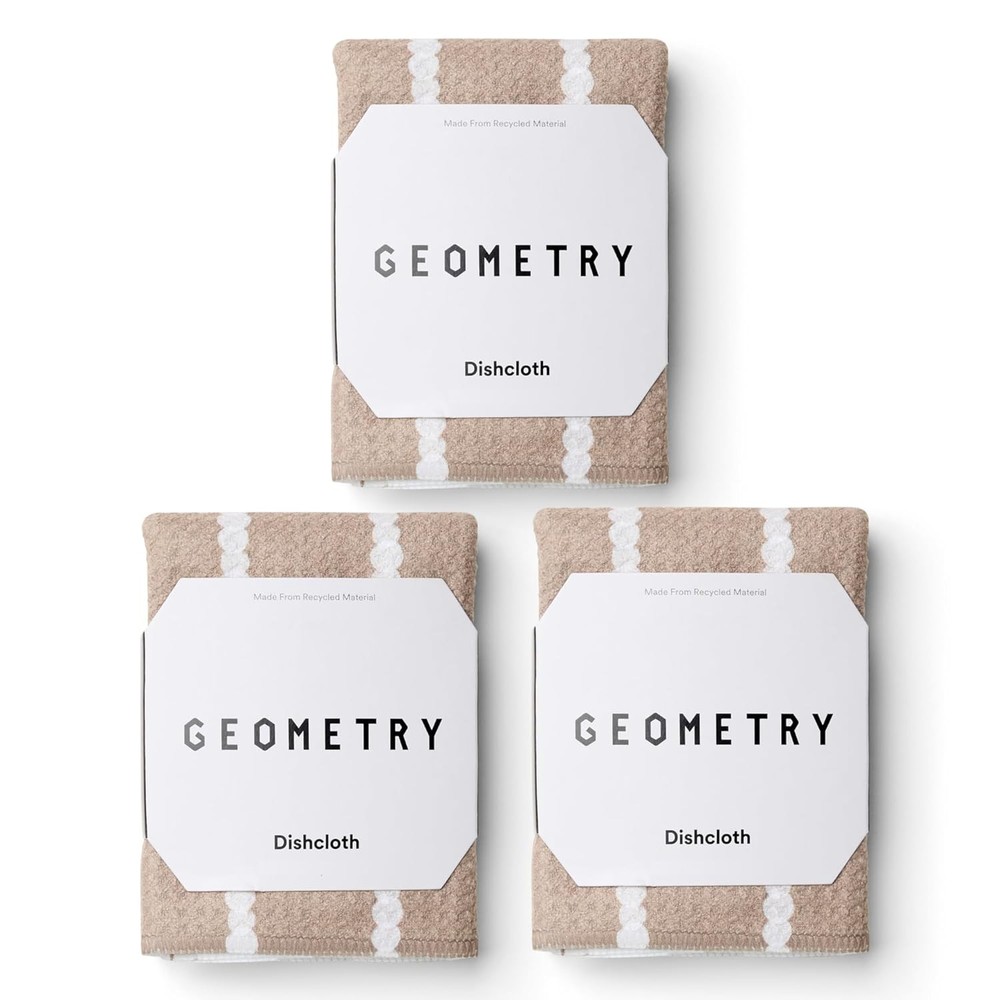 Geometry Dishcloth Evergreen Quick-Dry Absorbent Reusable Kitchen Towel