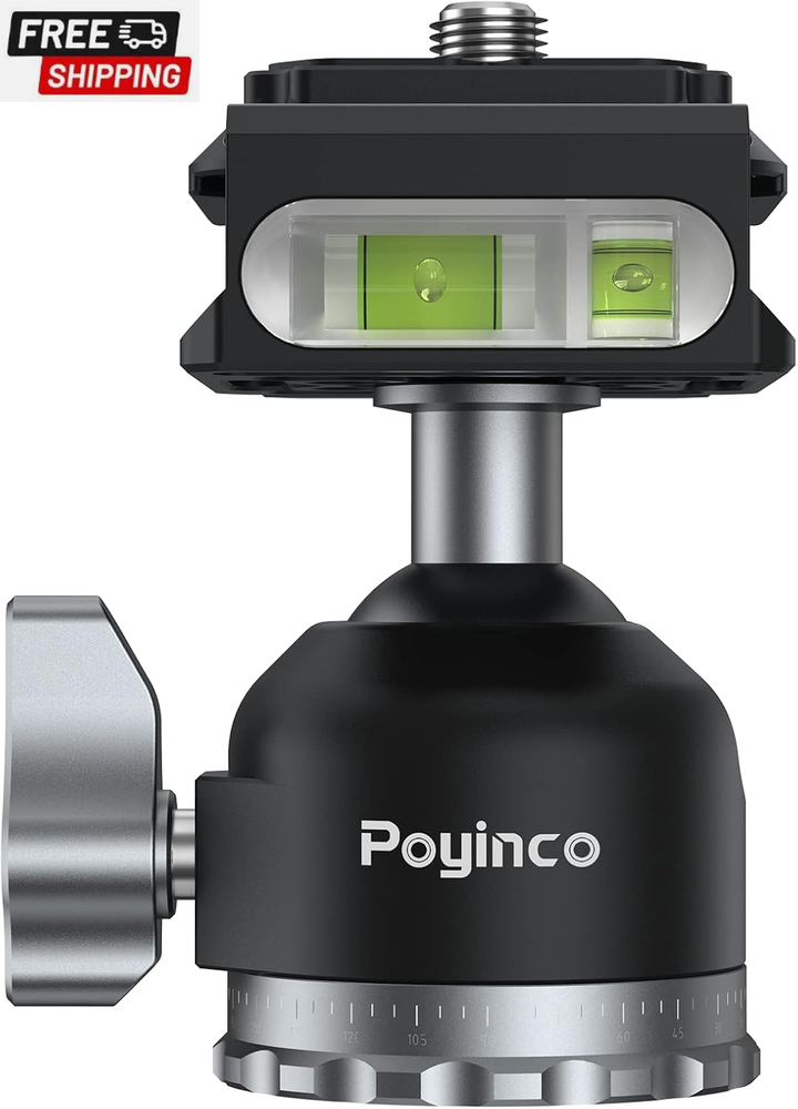 Tripod Mini Ball Head 360 Degree Rotating Panoramic Ballhead with 1/4