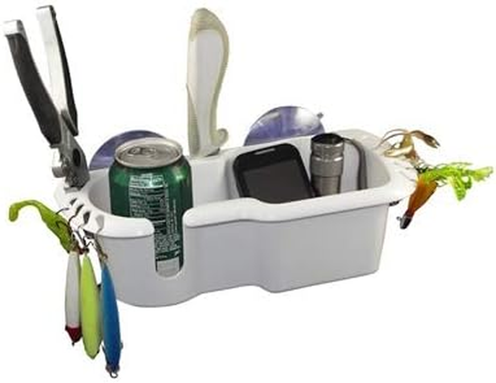 Boat Marine RV Trailer Fishing Caddy Large, Drink Holder, Storage W/Suction Cups