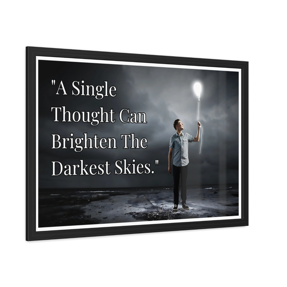 Inspirational Landscape Wood Framed Wall Art for Home Office Decoration