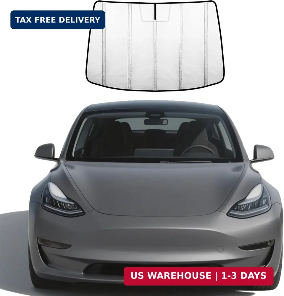 Windshield Sun Shade for Tesla Model 3 2018-2025, Model Y 2020-2025 Front Window