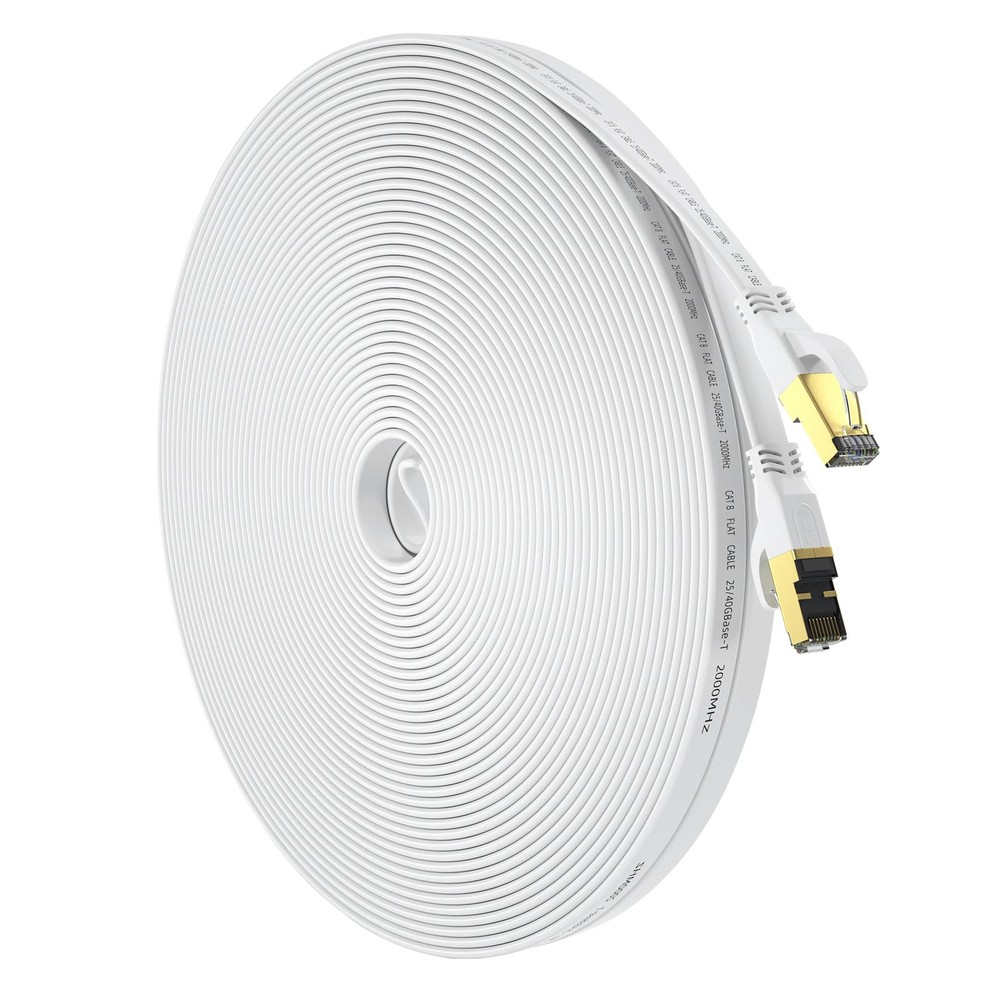 Cat 8 Ethernet Cable 25 FT, Outdoor&Indoor High Speed Heavy Duty Network LAN ...
