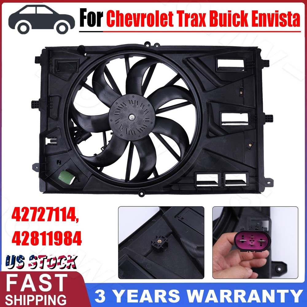 Engine Radiator Cooling Fan w/ Shroud Assembly For Chevrolet Trax Buick Envista