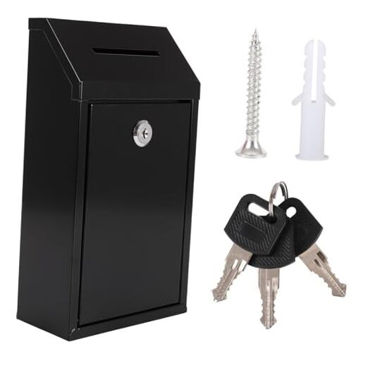Metal Donation Box with Lock Ballot Box Drop Box with Metal Donation Box001
