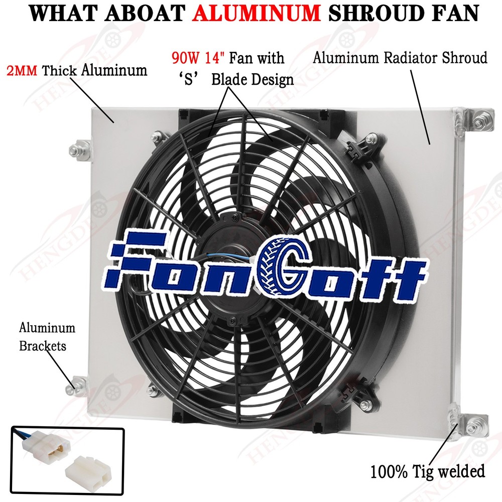 Aluminum Shroud Fan+Relay Fit 1941-1952 Plymouth Concord Cambridge P14 P12 NEW