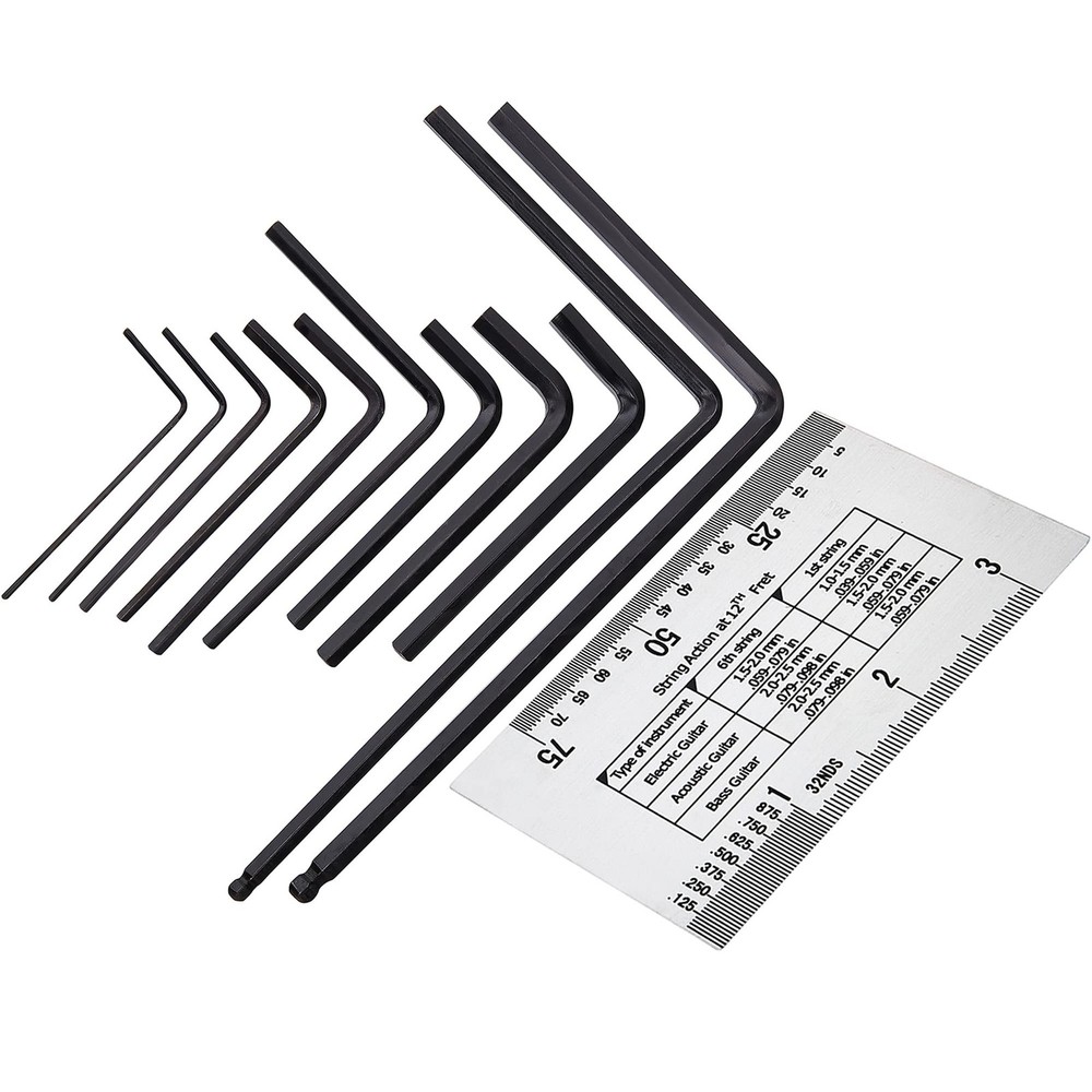 MIECOO 12PCS Guitar Luthier Repair Tool Kit, Includes 11PCS Guitar Bass Neck ...
