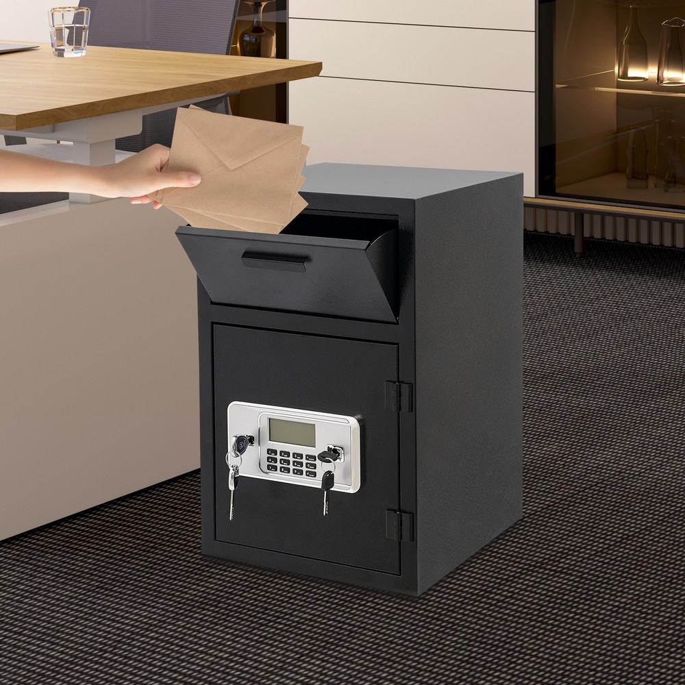 2.6 Cub Drop box Money and Mail Safe Box Sturdy Steel Fireproof Drop Slot