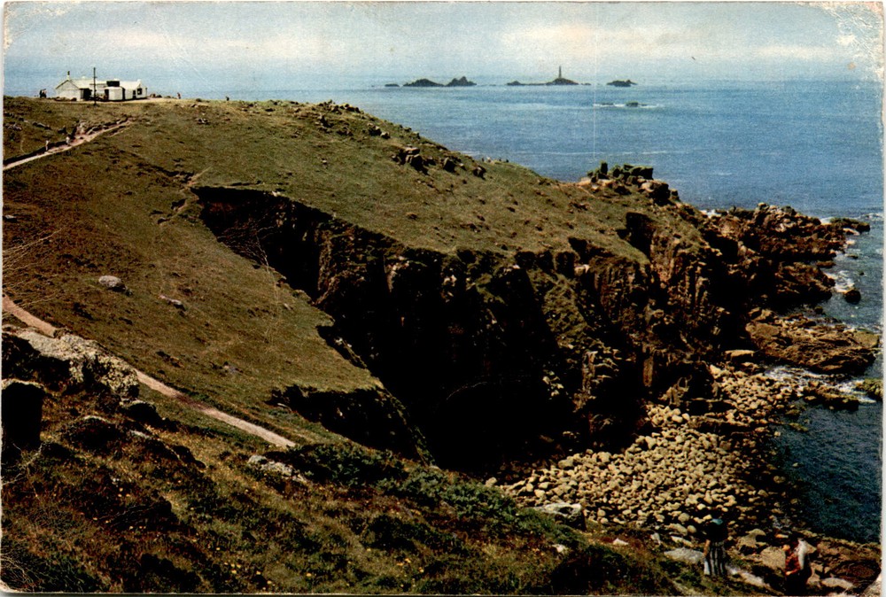 CORNWALL, Land's End, Longships Lighthouse, J. Arthur Dixon Studios, Postcard
