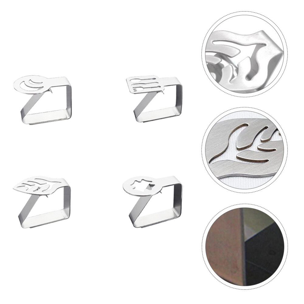 4 Pcs Reusable Straws Tablecloth Clip Clamps Clips for Picnic