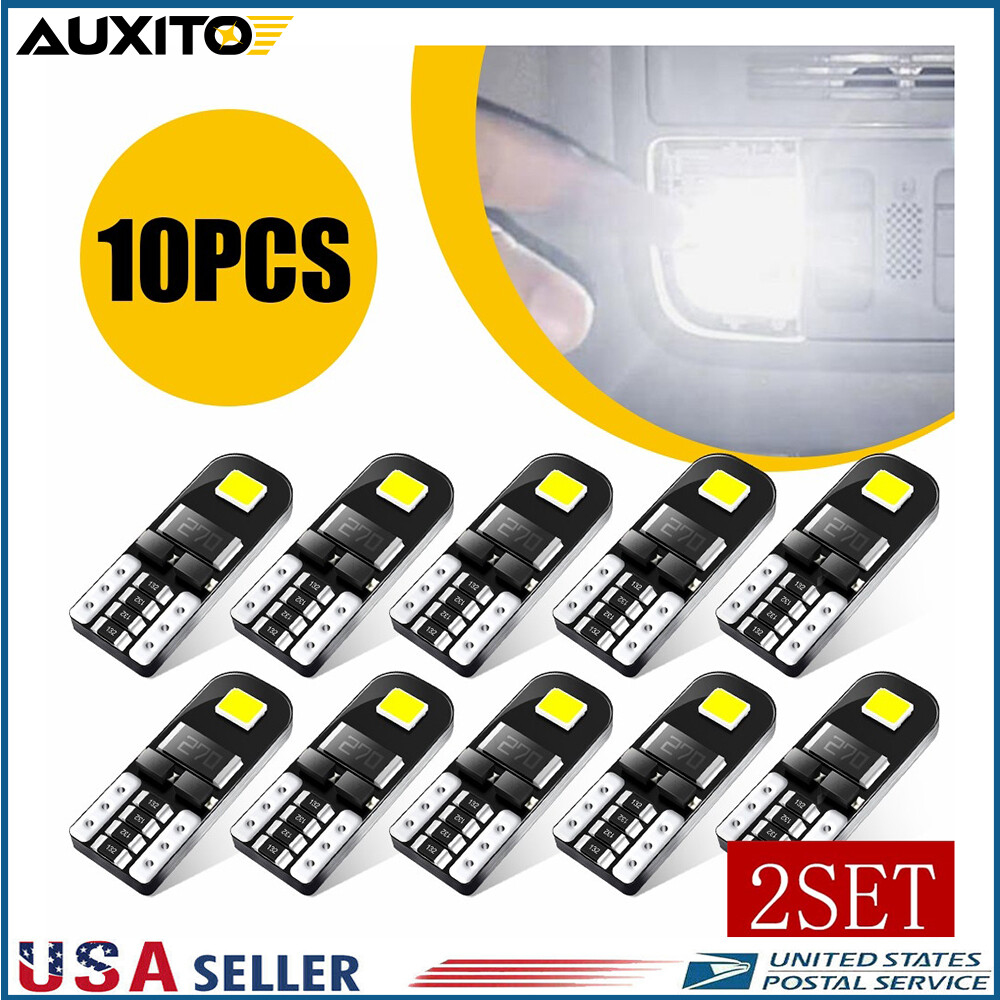 20x T10 194 168 2825 Super White LED License Plate Interior Light Bulb 6000K M