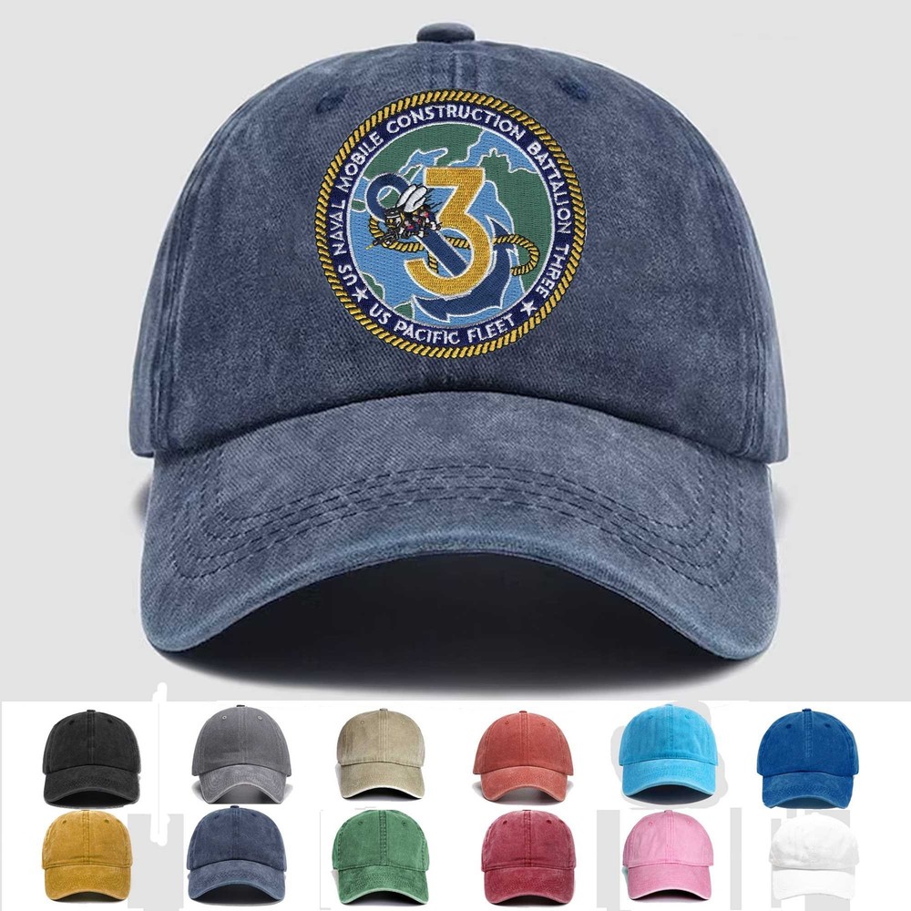Custom Embroidered Hat 3rd Mobile Construction Battalion, Veteran Cap, Gift Idea