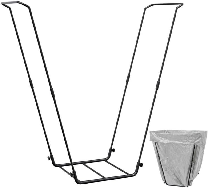 Leaf Bag Holder Collapsible Trash Bag Holders Stand Outdoor Metal Waste Bags