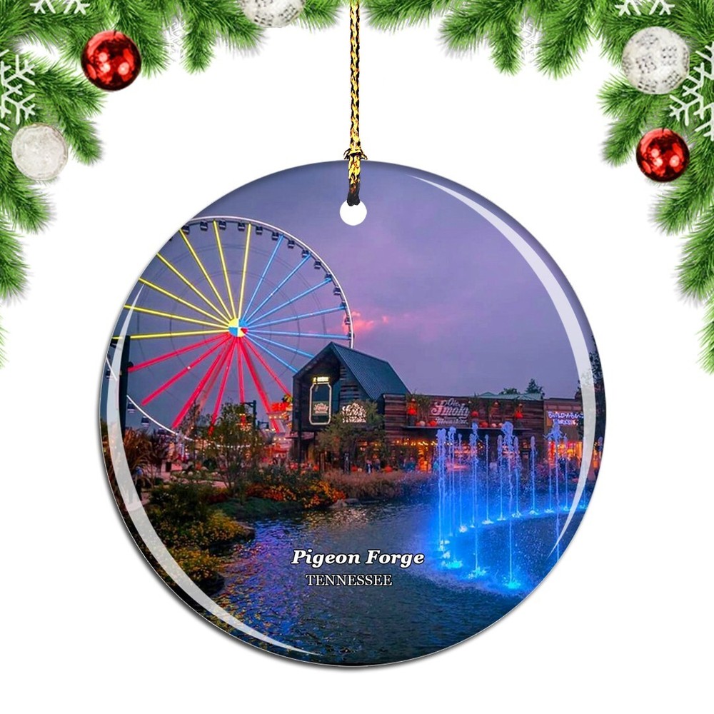 Pigeon Forge Ole Smoky Tennessee Moonshi Christmas ornament city travel souvenir