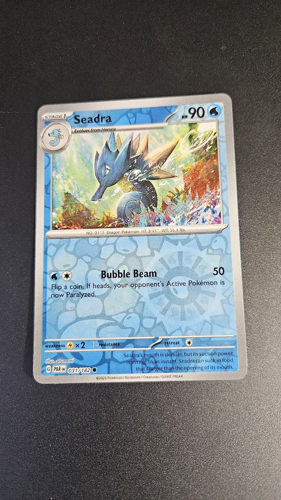 Seadra 031/182 SV04 Paradox Rift Reverse Holo Pokemon Card