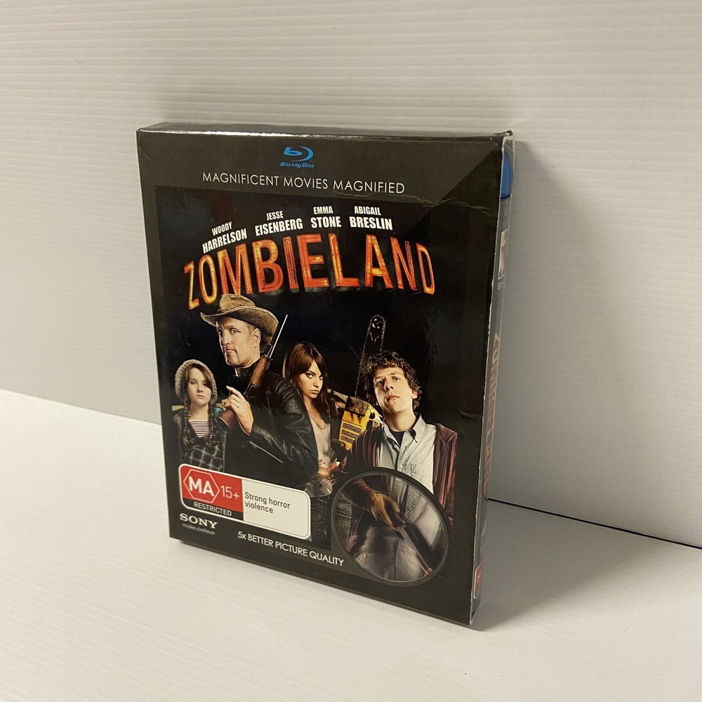 Zombieland (Bluray, 2009) Zombies Action Horror Comedy - Region A, B & C