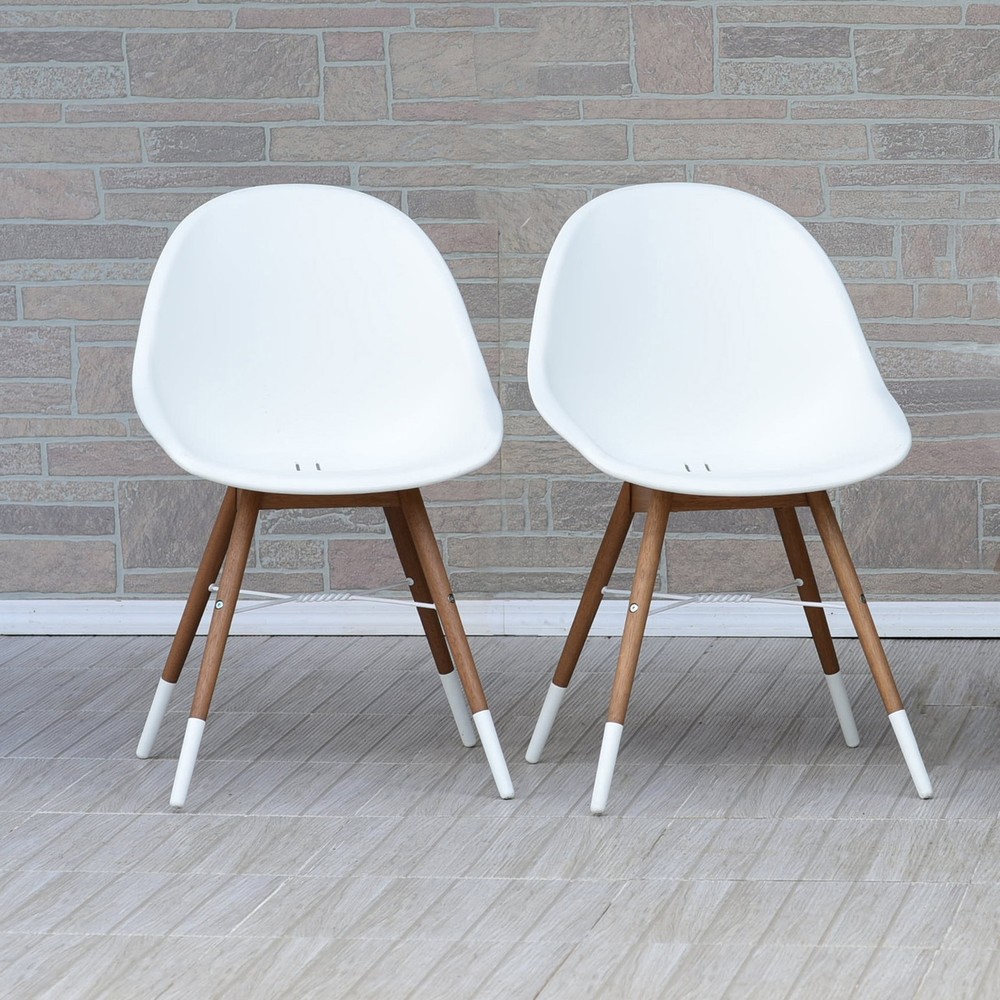 Amazonia Hawaii Patio Dining Chair Set, White with light White