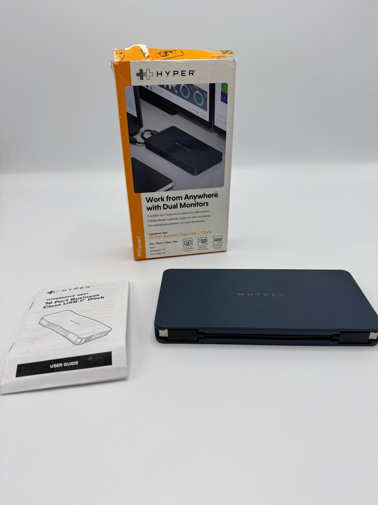 Hyper Work from Anywhere Dual Monitors + 10-Port Business-Class USB-C Dock-image
