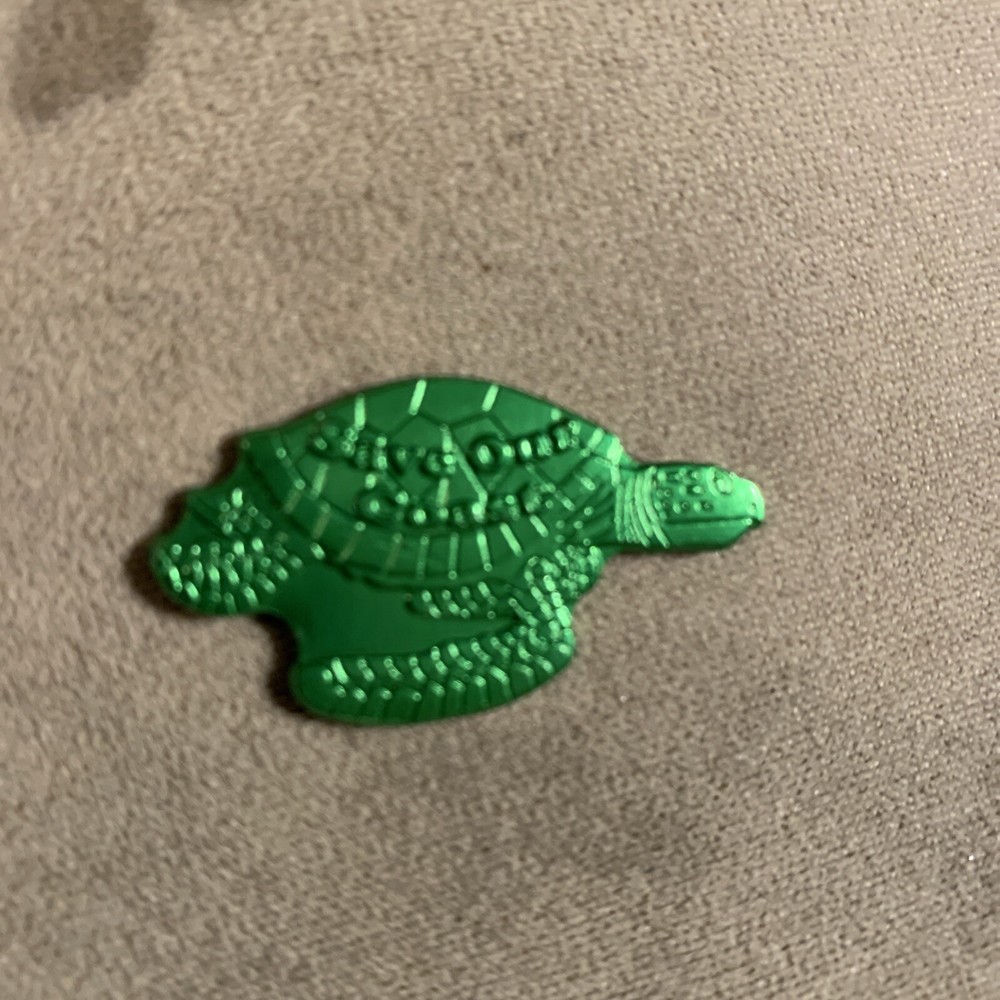 Green Turtle Alla Deep Dive Die-Cut Mardi Gras Doubloon New Orleans NOLA Collectible-image