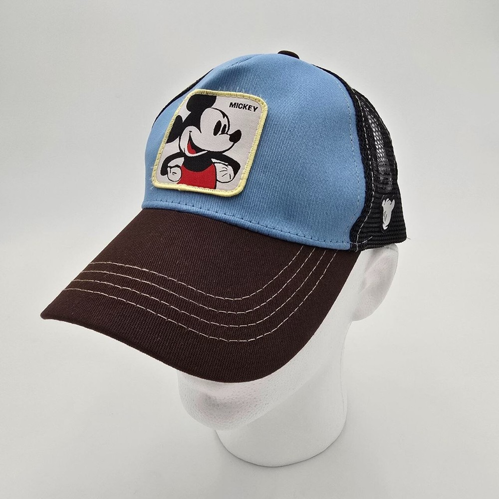 Secwell Mickey Mouse Trucker Hat Brown/Blue Adult Adjustable Snapback