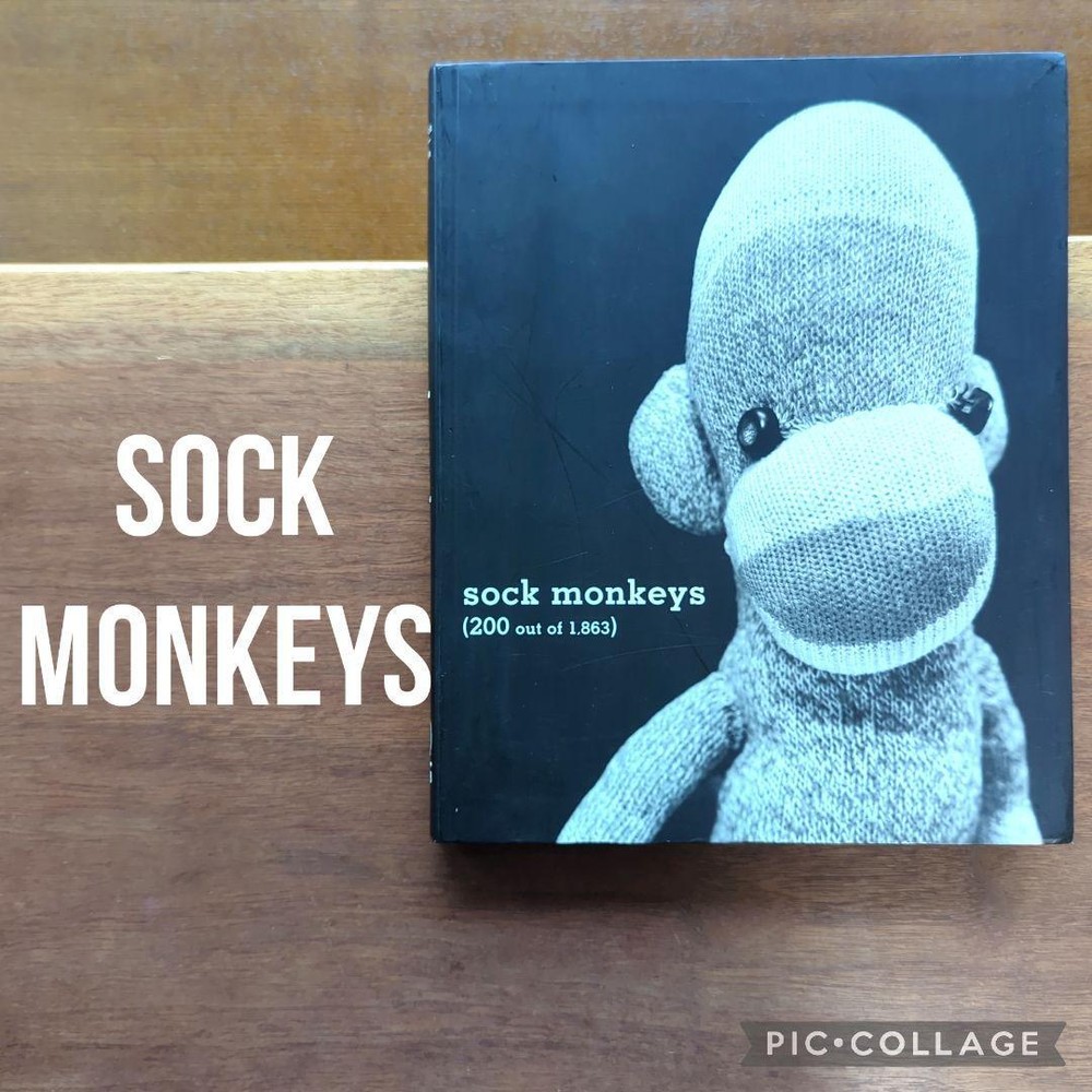 Sock Monkey Monochrome Photo Collection English