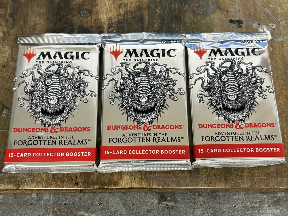 (Lot of 3) Adventures in the Forgotten Realms Collector Booster Packs MTG SEALED