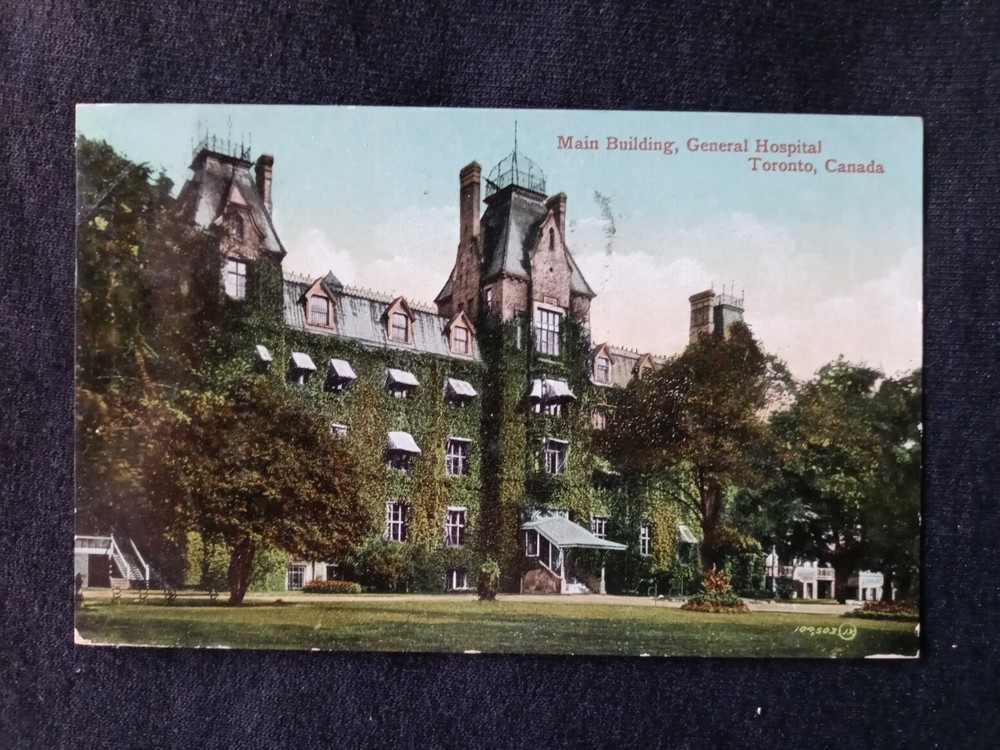 CANADA Ontario Toronto 1910 Main Building General Hospital  Postcard