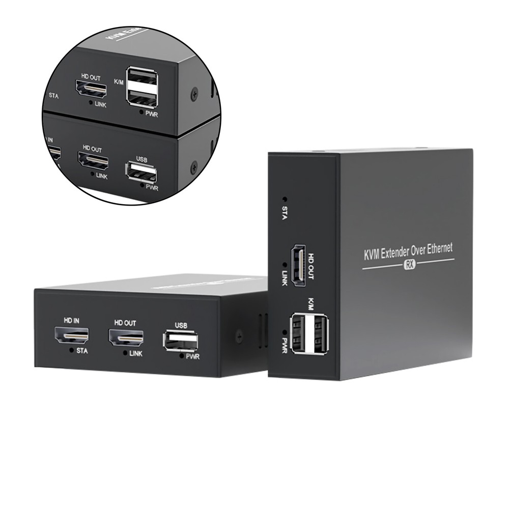 150M HDMI KVM Extender with IP Cat5e/6 Cable for PC Switch & USB Extension RX TX