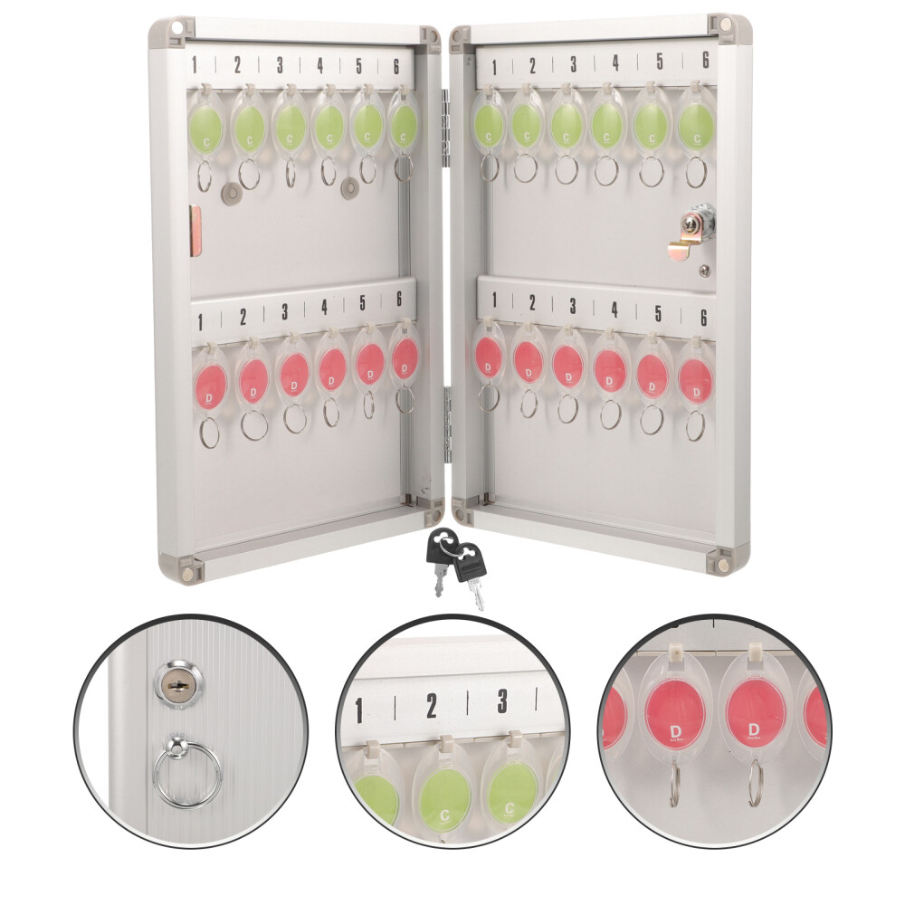 Sturdy Metal Wall Mount Key Cabinet with Secure Lock Box for Key Storage