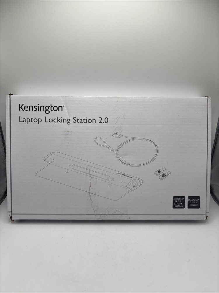 Kensington Laptop Locking Station 2.0 w/ MicroSaver 2.0 Lock – NEW – Box Damage