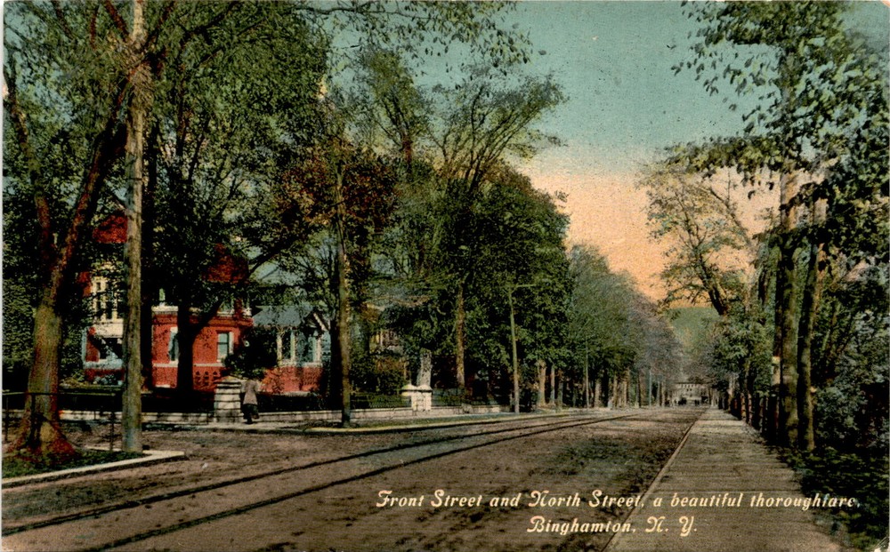 Front Street, North Street, Binghamton, N. Y. Postcard