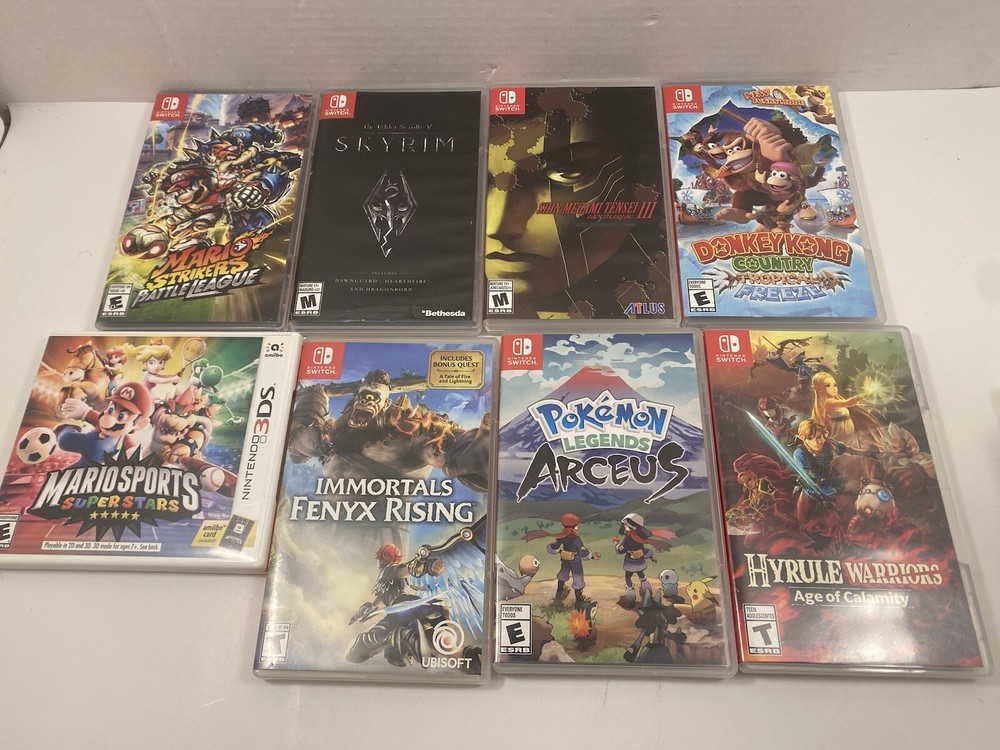 Nintendo Switch Game Case Lot of 8-Preowned Pokemon Mario and more. NO GAMES
