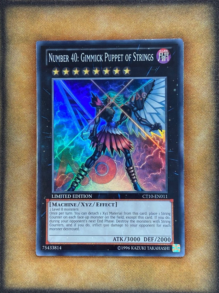 YuGiOh Number 40 Gimmick Puppet of Strings CT10 Super Rare LP