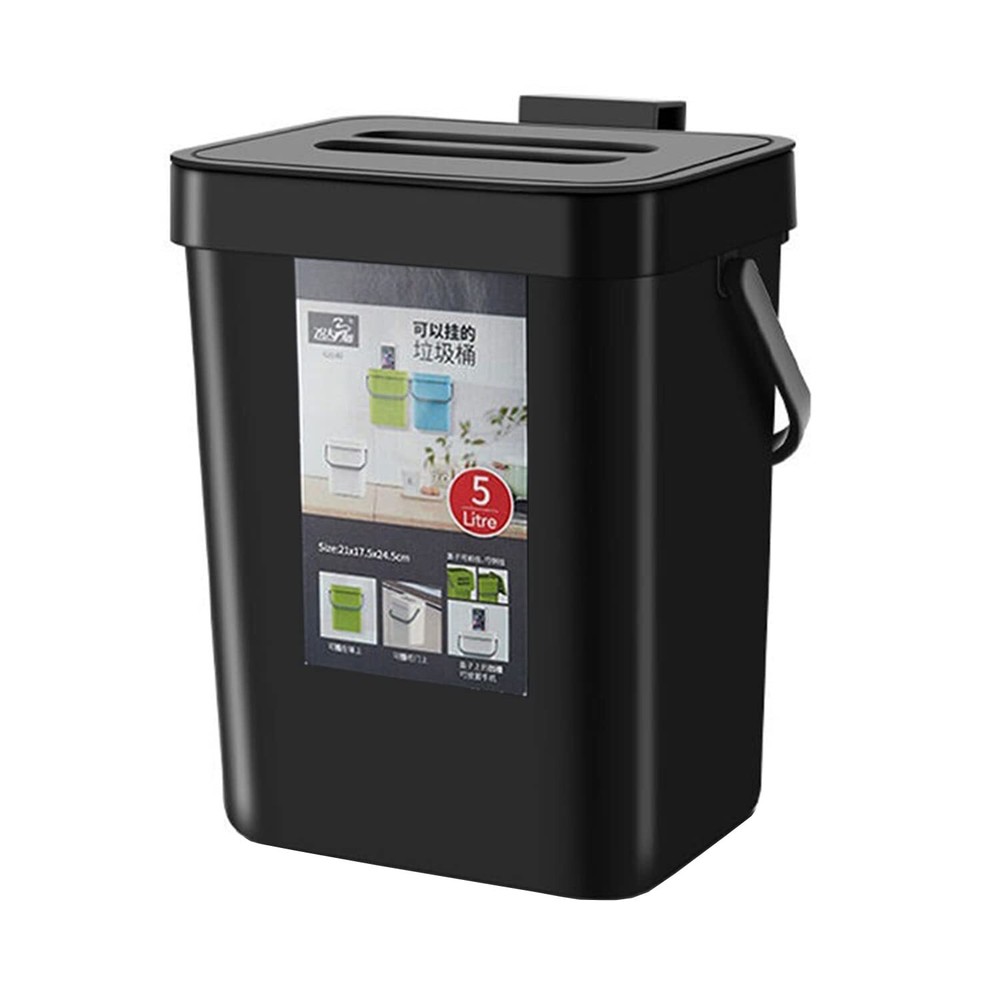 Small Trash Can with Lid Mini Kitchen Hanging Trash Can Tightly Sealed Odor F...