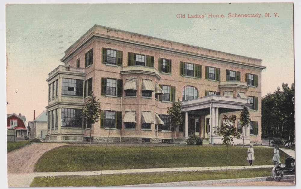 NEW YORK SCHENECTADY OLD LADIES HOME POSTED 1913 TO H. WITHERS, SENECA FALLS NY