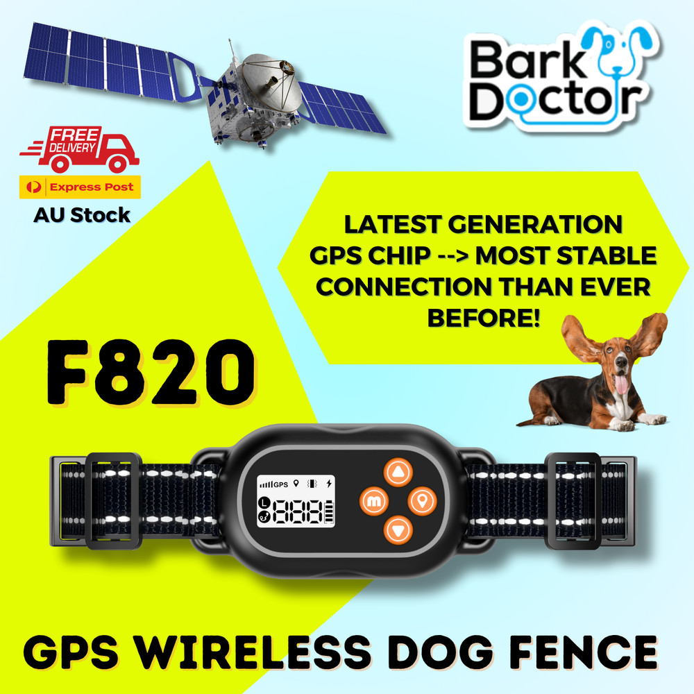 F820 Wireless Gps Non-Invisible Fence Dog E-Collar *Power Lasts Up To 14 Days