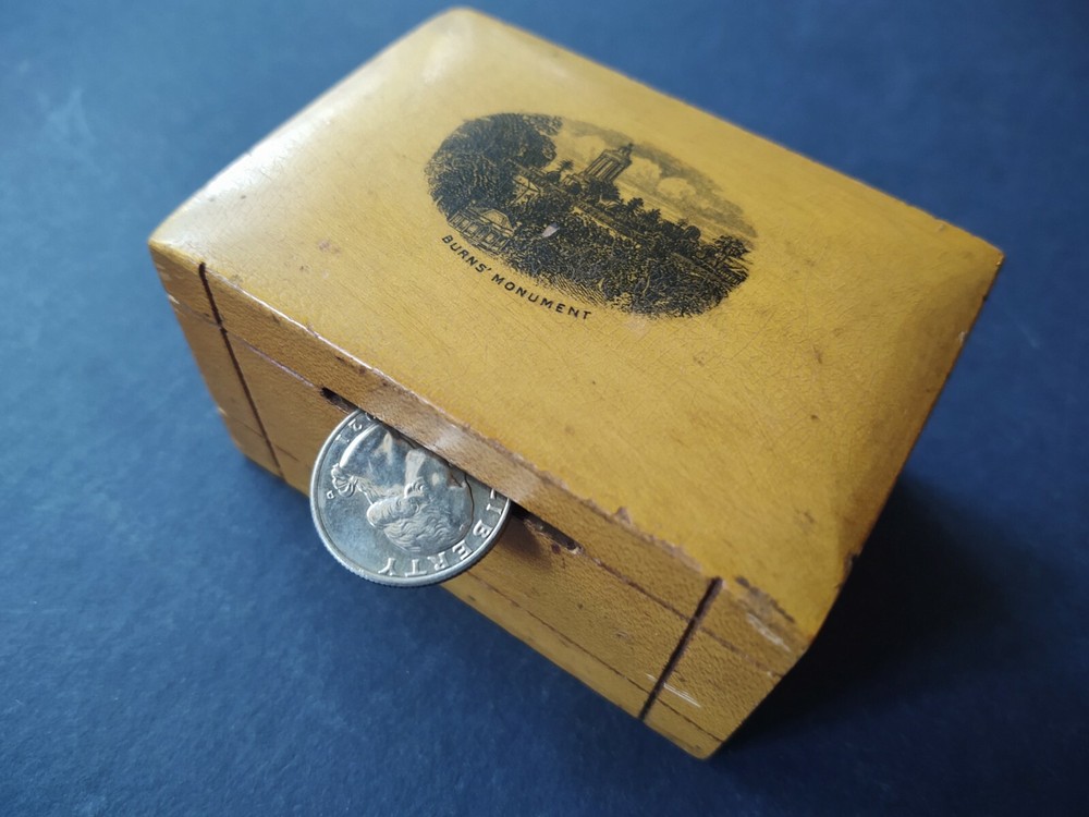 Mauchline Transfer Ware Money Box Coin Bank, Burns’ Monument, Alloway, Scotland-image